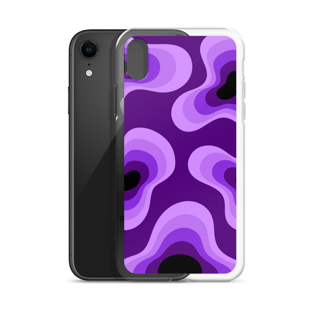 Abstract iPhone case purple lava bubbles