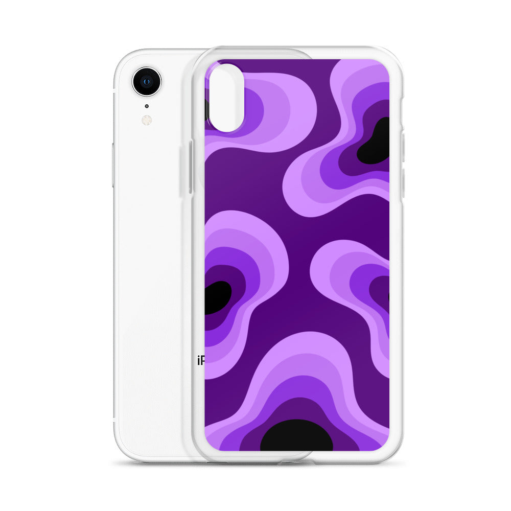 Abstract iPhone case purple lava bubbles