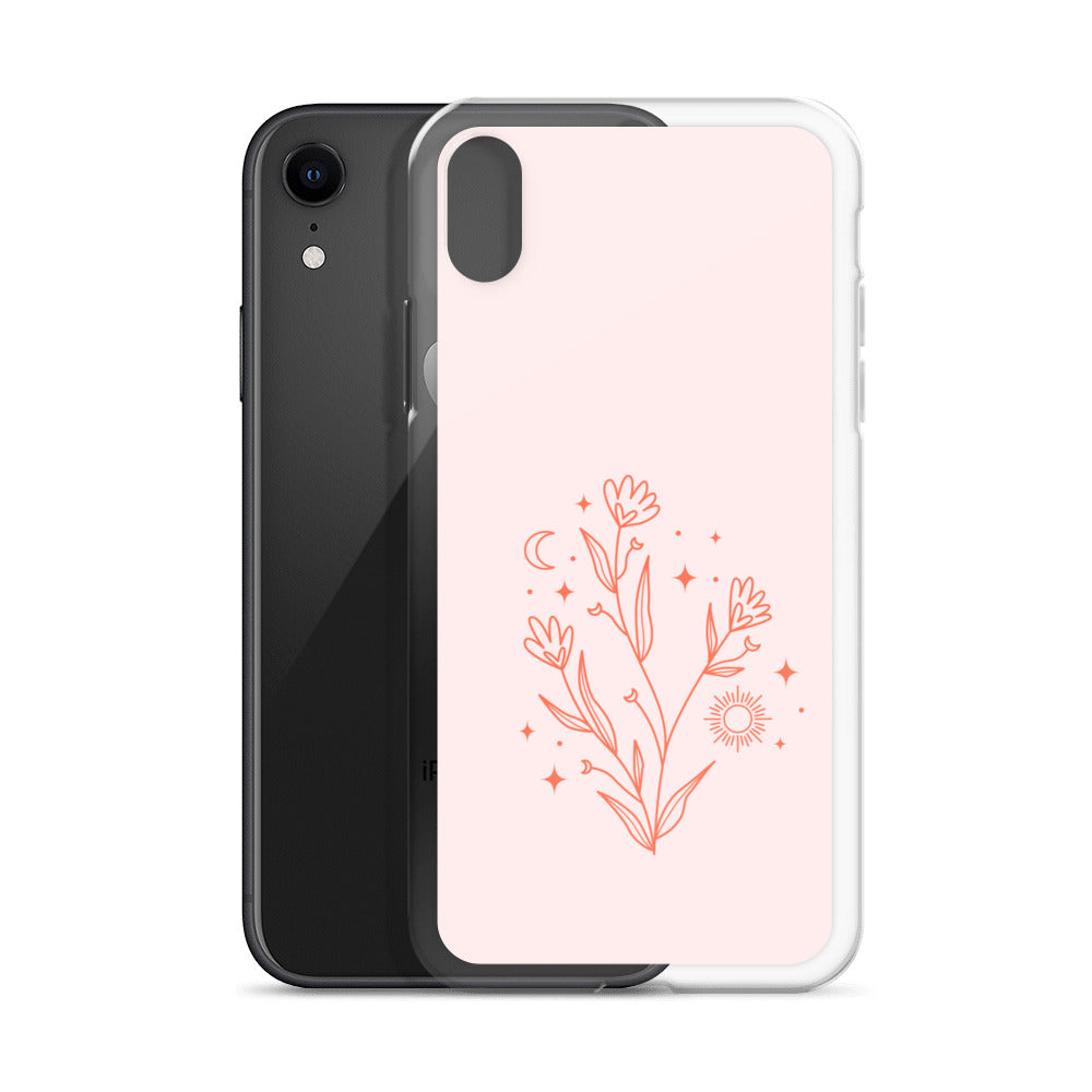 Abstract iPhone case pink flower