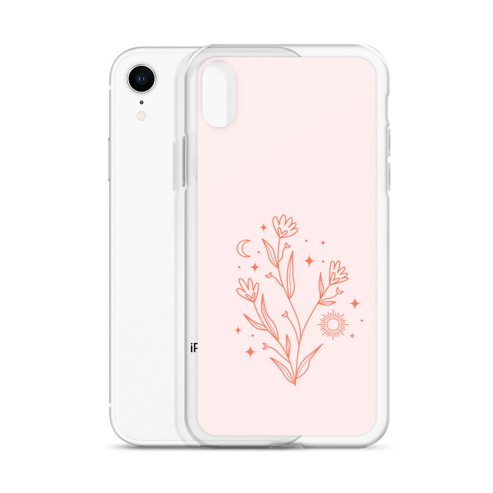 Abstract iPhone case pink flower