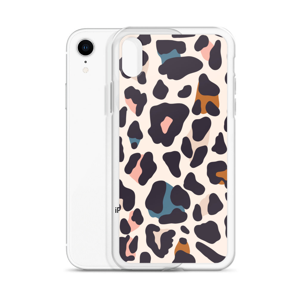 Abstract iPhone case leopard print design