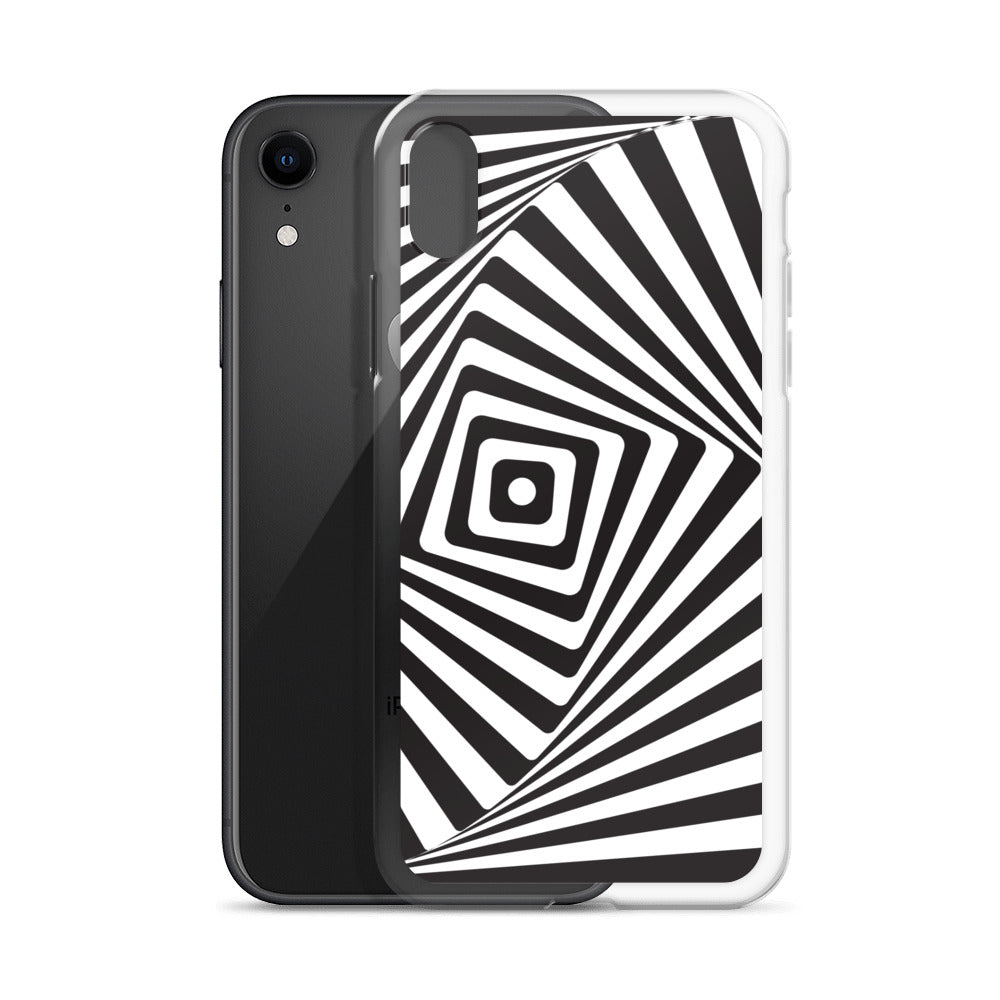 Abstract iPhone case black and white maze