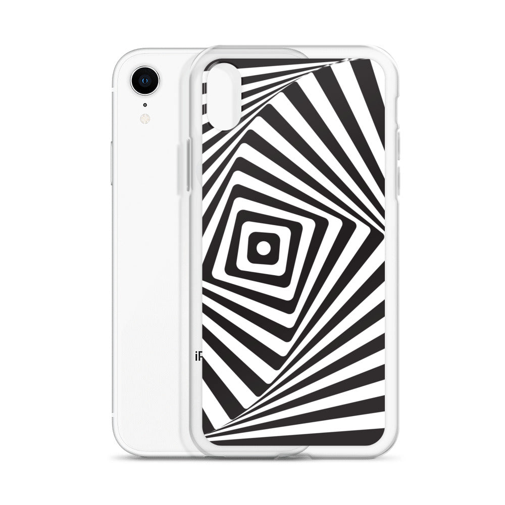 Abstract iPhone case black and white maze