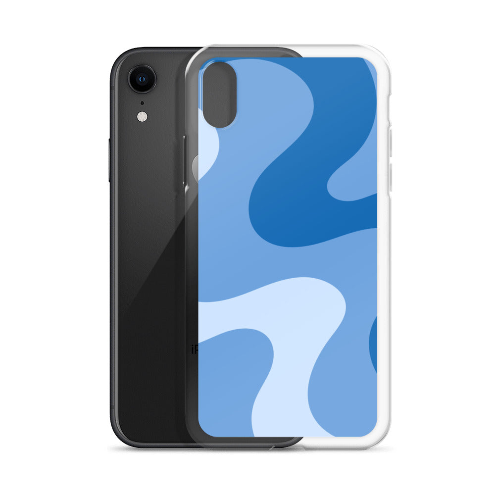 Abstract iPhone case blue swirl