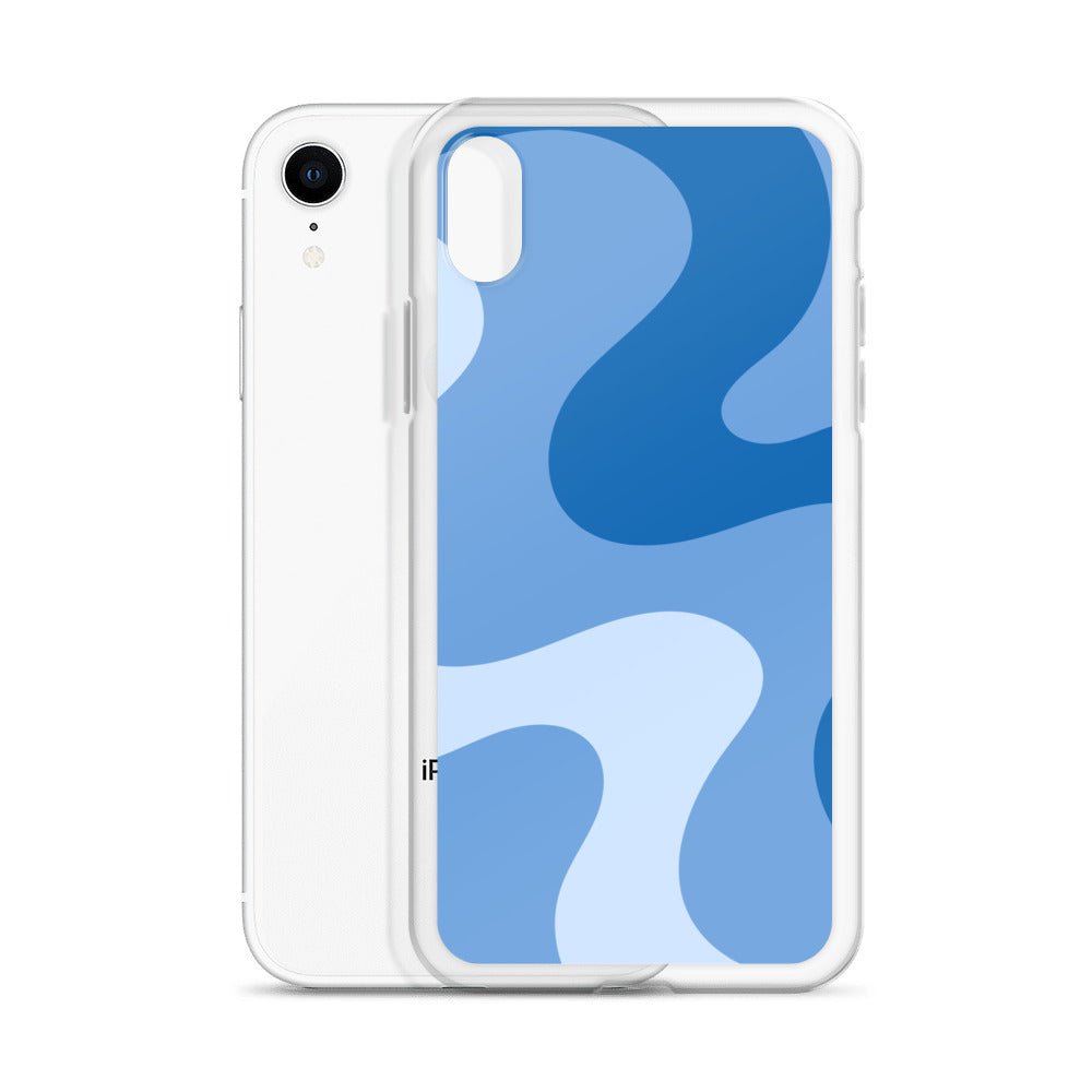 Abstract iPhone case blue swirl