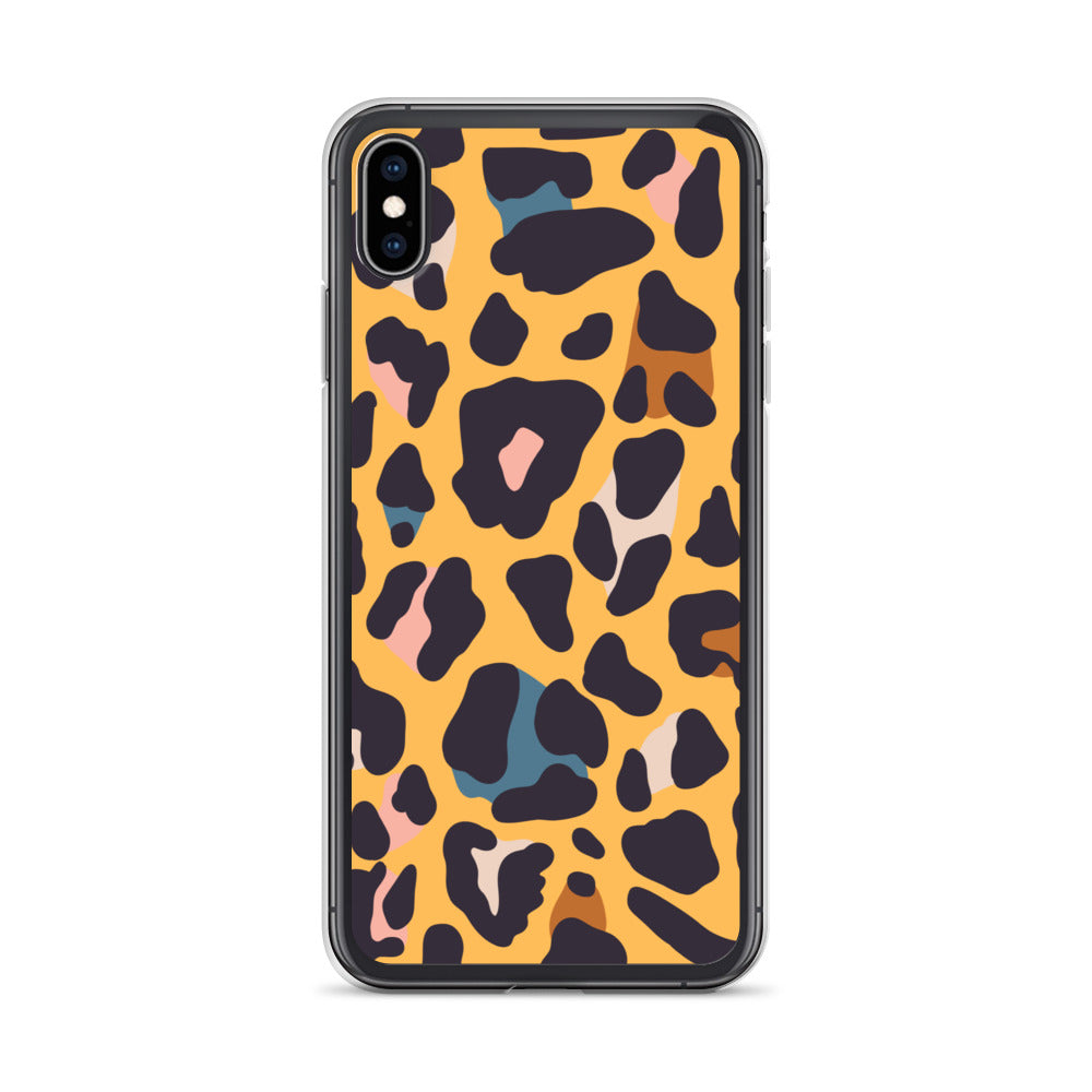 Abstract iPhone case leopard skin print