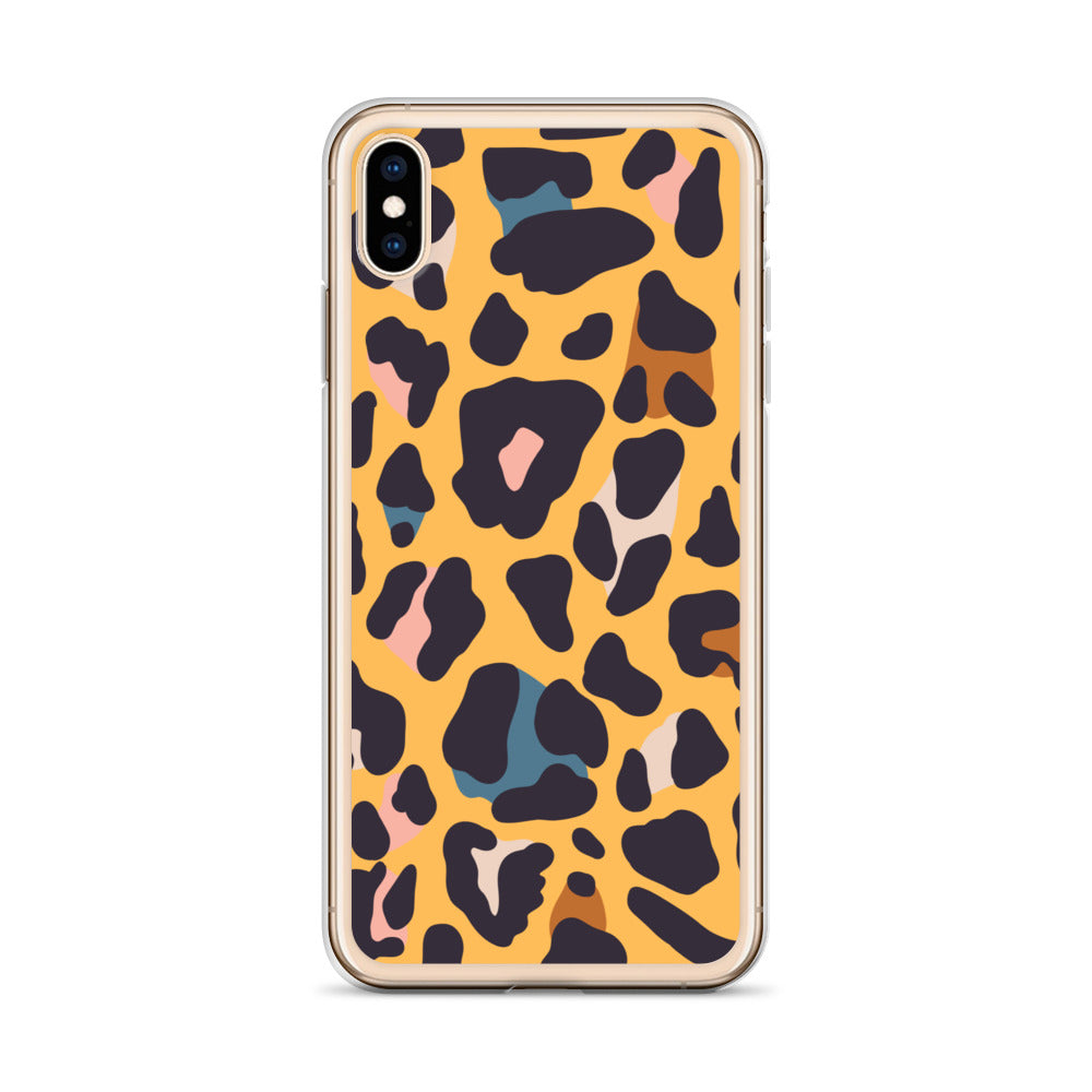 Abstract iPhone case leopard skin print