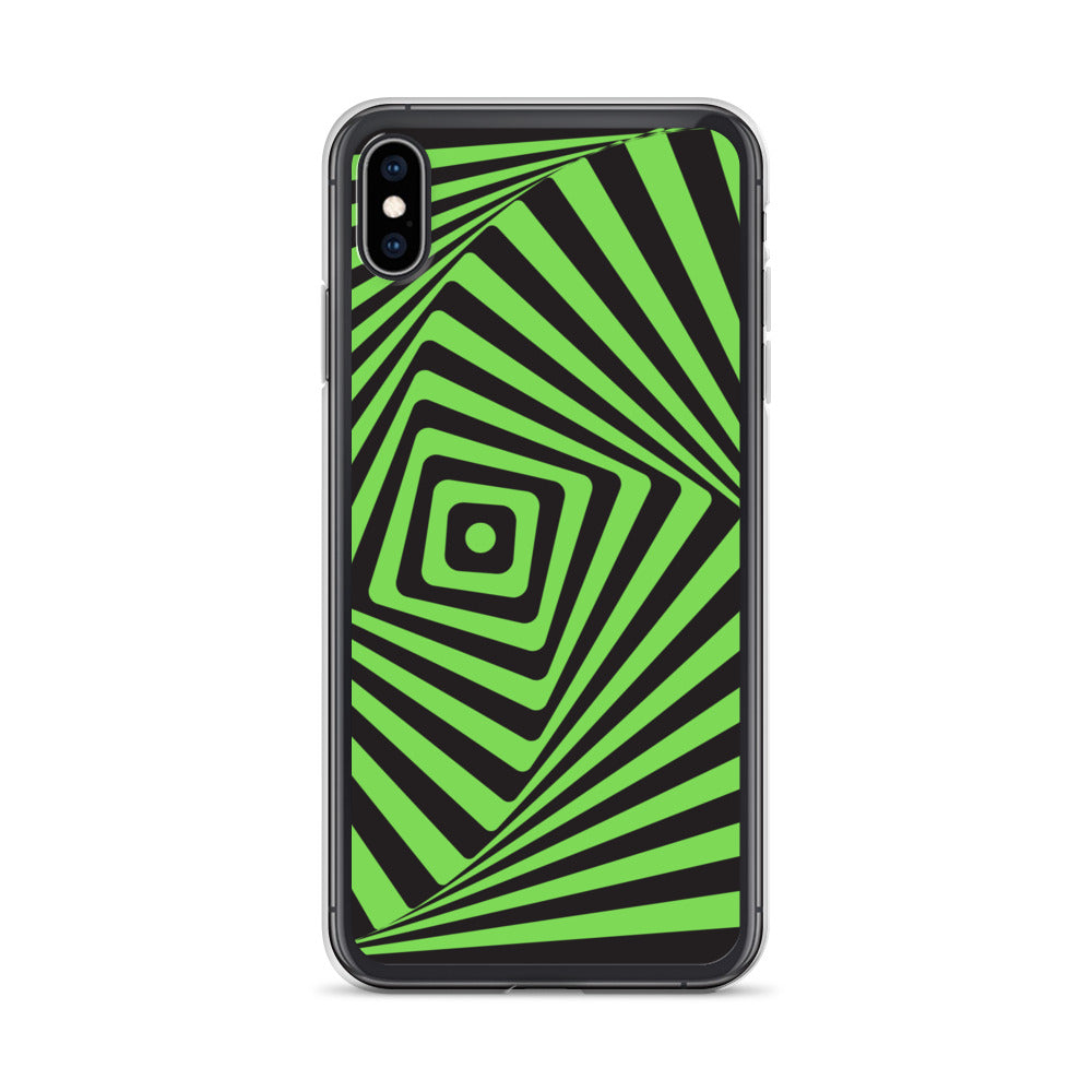 Abstract iPhone case green maze