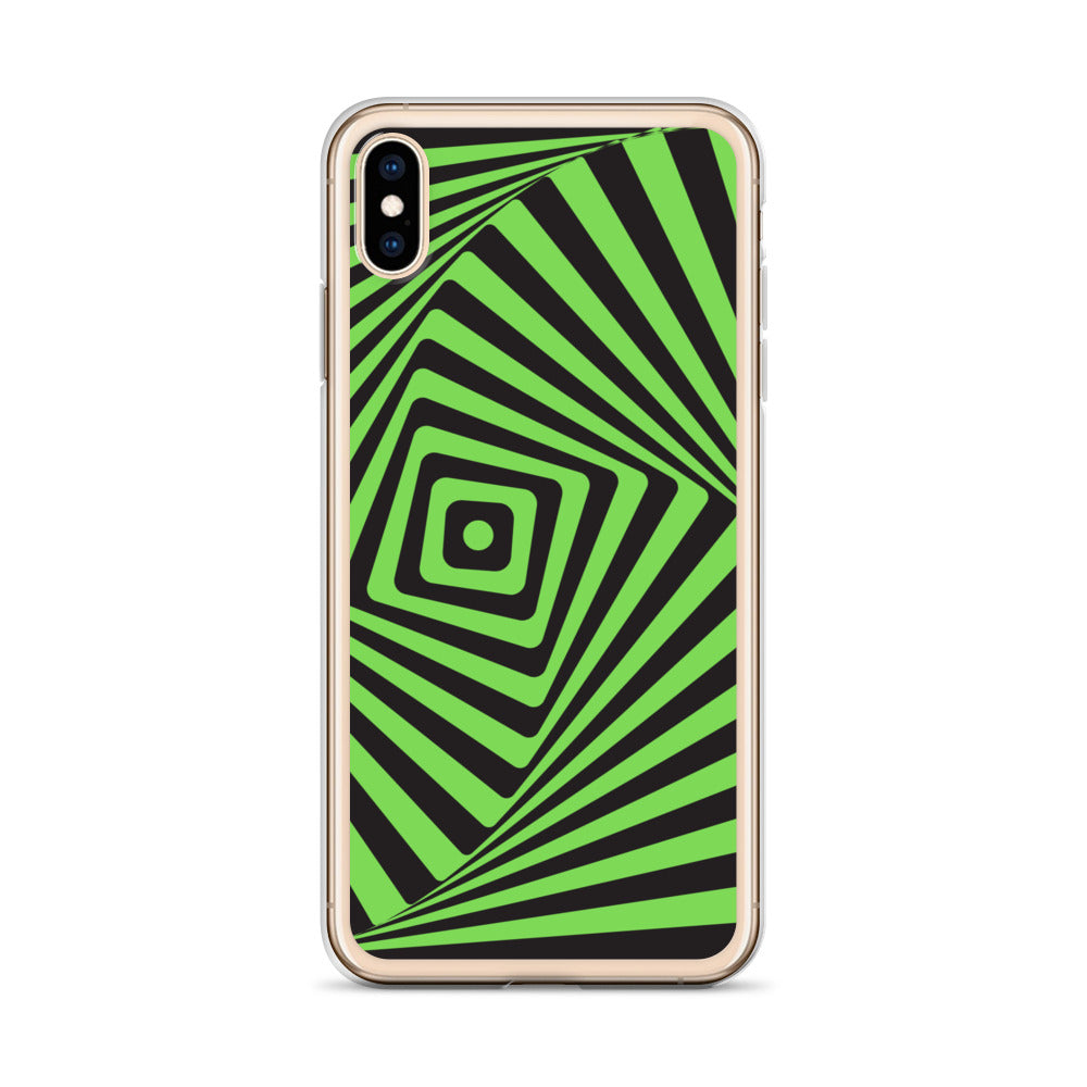 Abstract iPhone case green maze