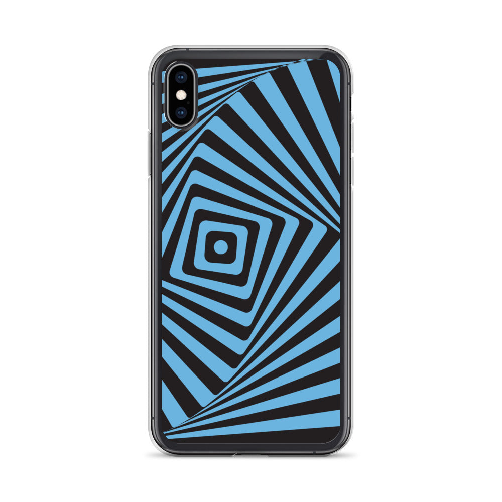 Abstract iPhone case, blue maze