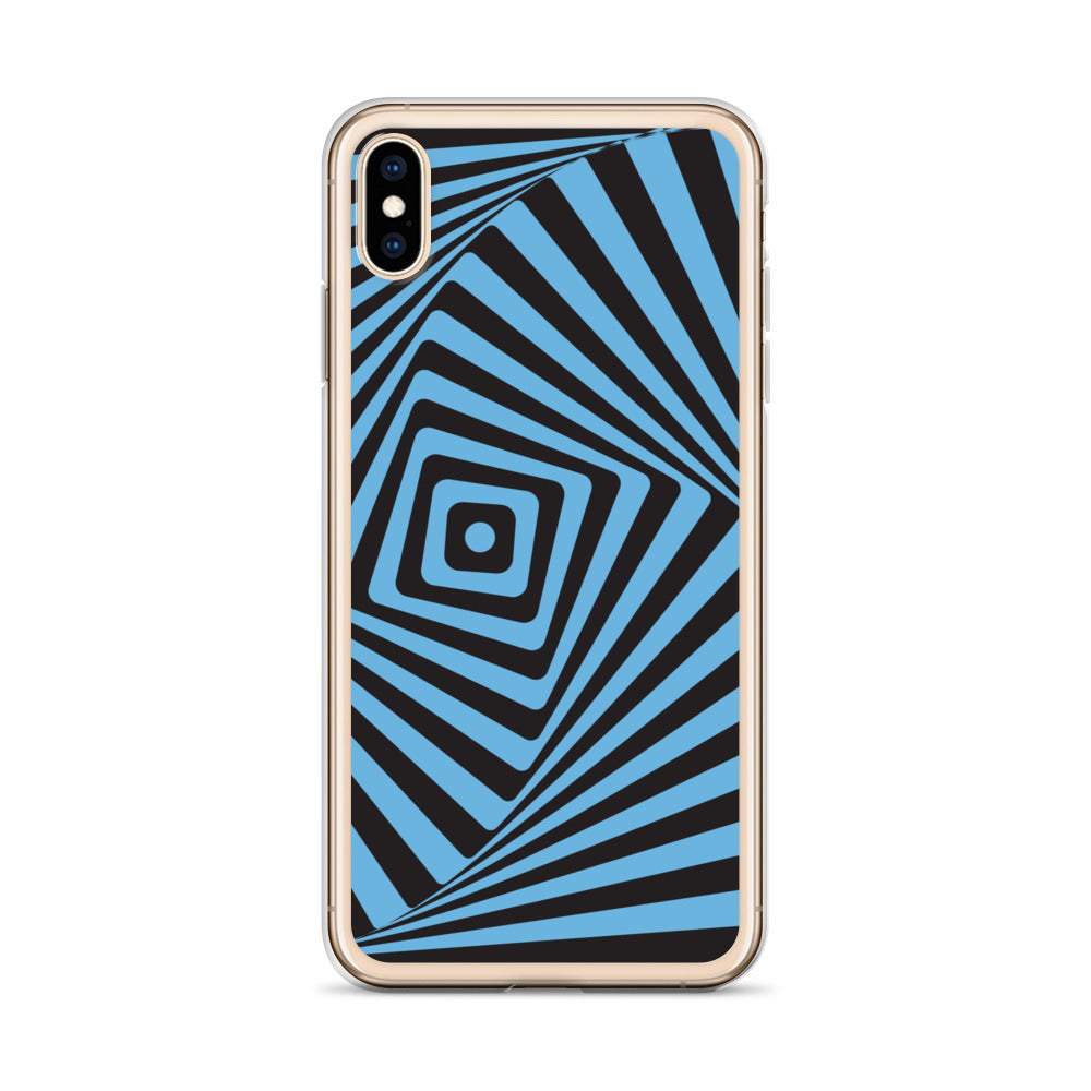 Abstract iPhone case, blue maze