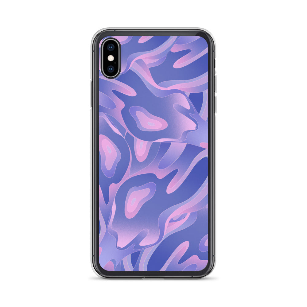 Abstract iPhone case purple/violet waves