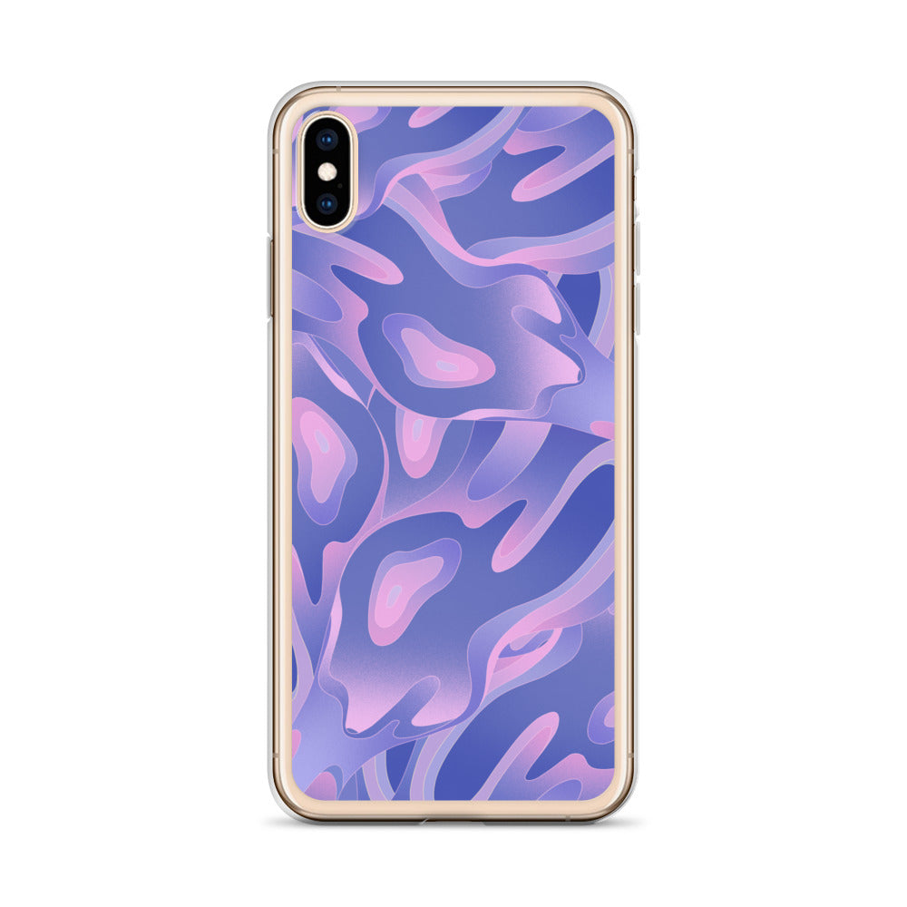 Abstract iPhone case purple/violet waves