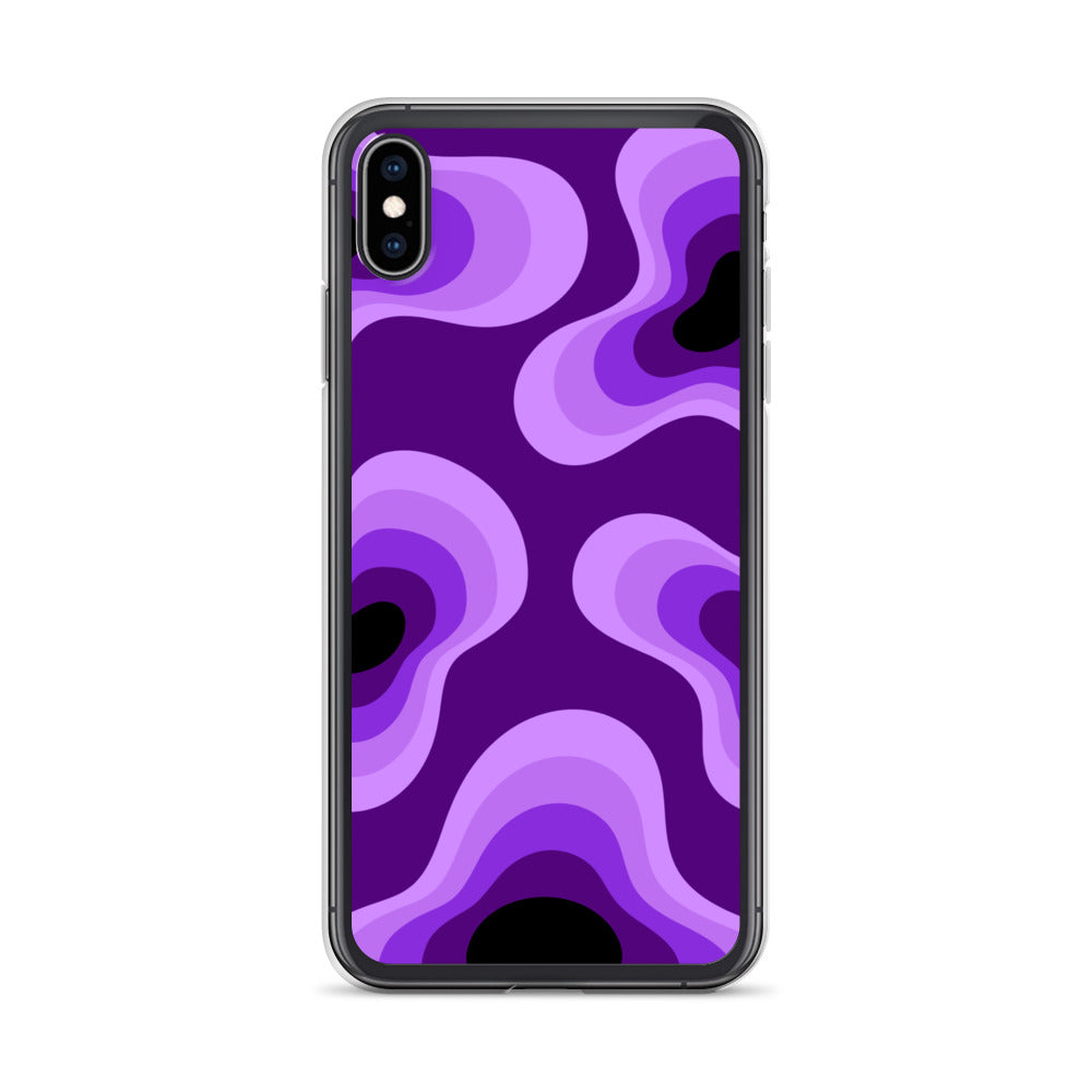 Abstract iPhone case purple lava bubbles