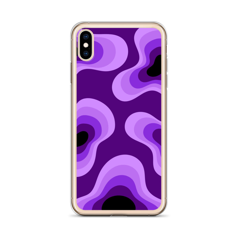 Abstract iPhone case purple lava bubbles