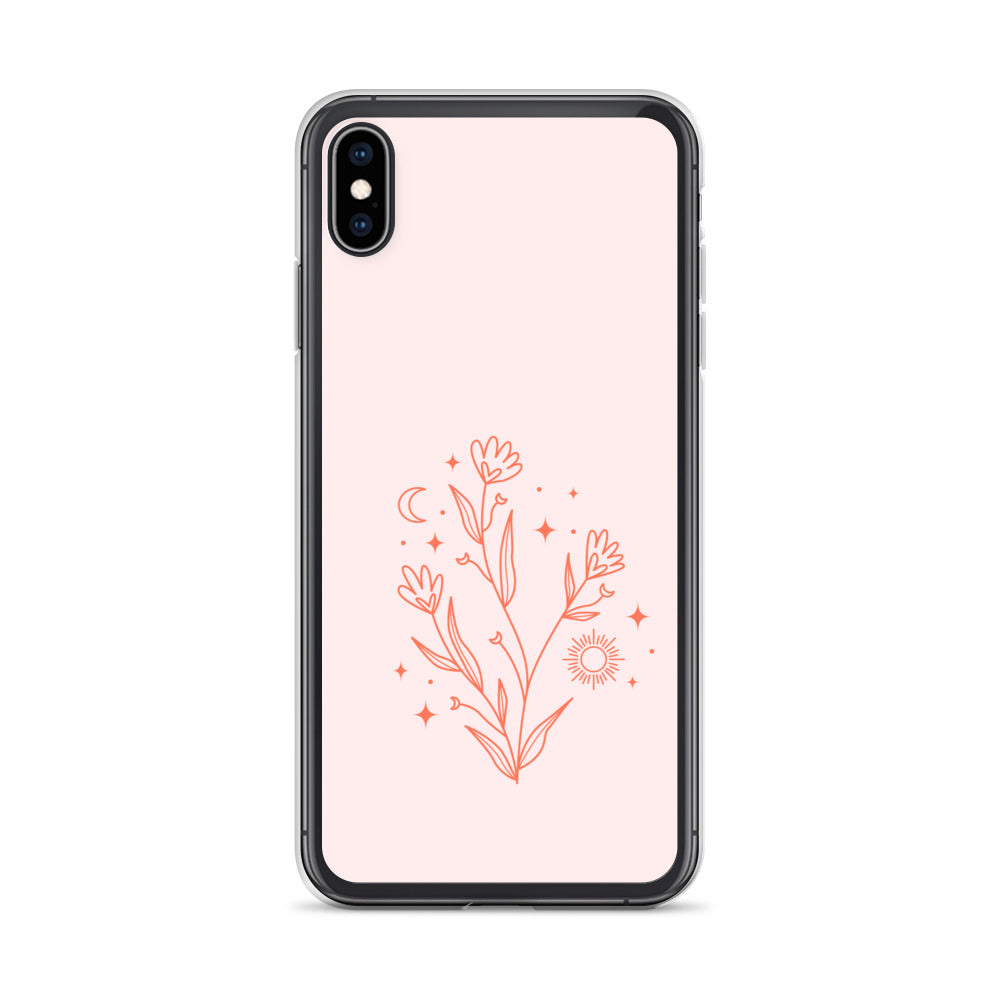 Abstract iPhone case pink flower