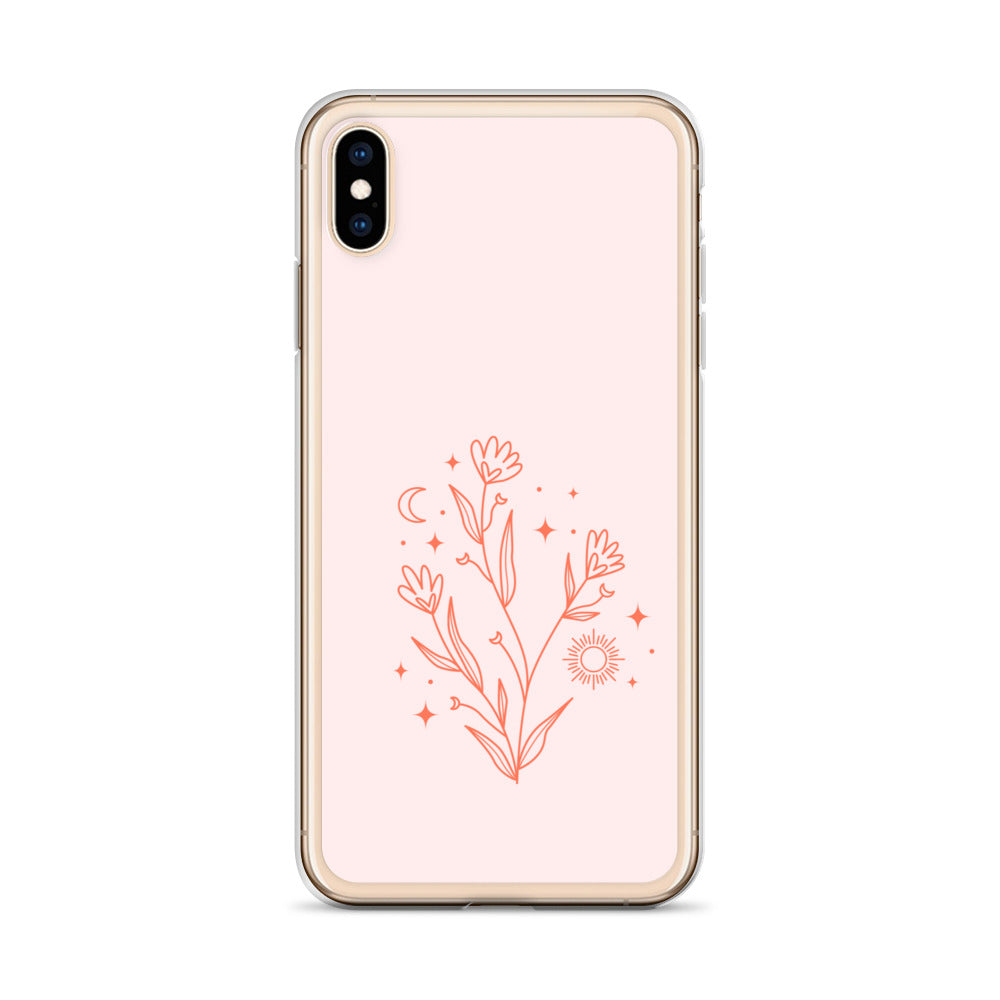 Abstract iPhone case pink flower