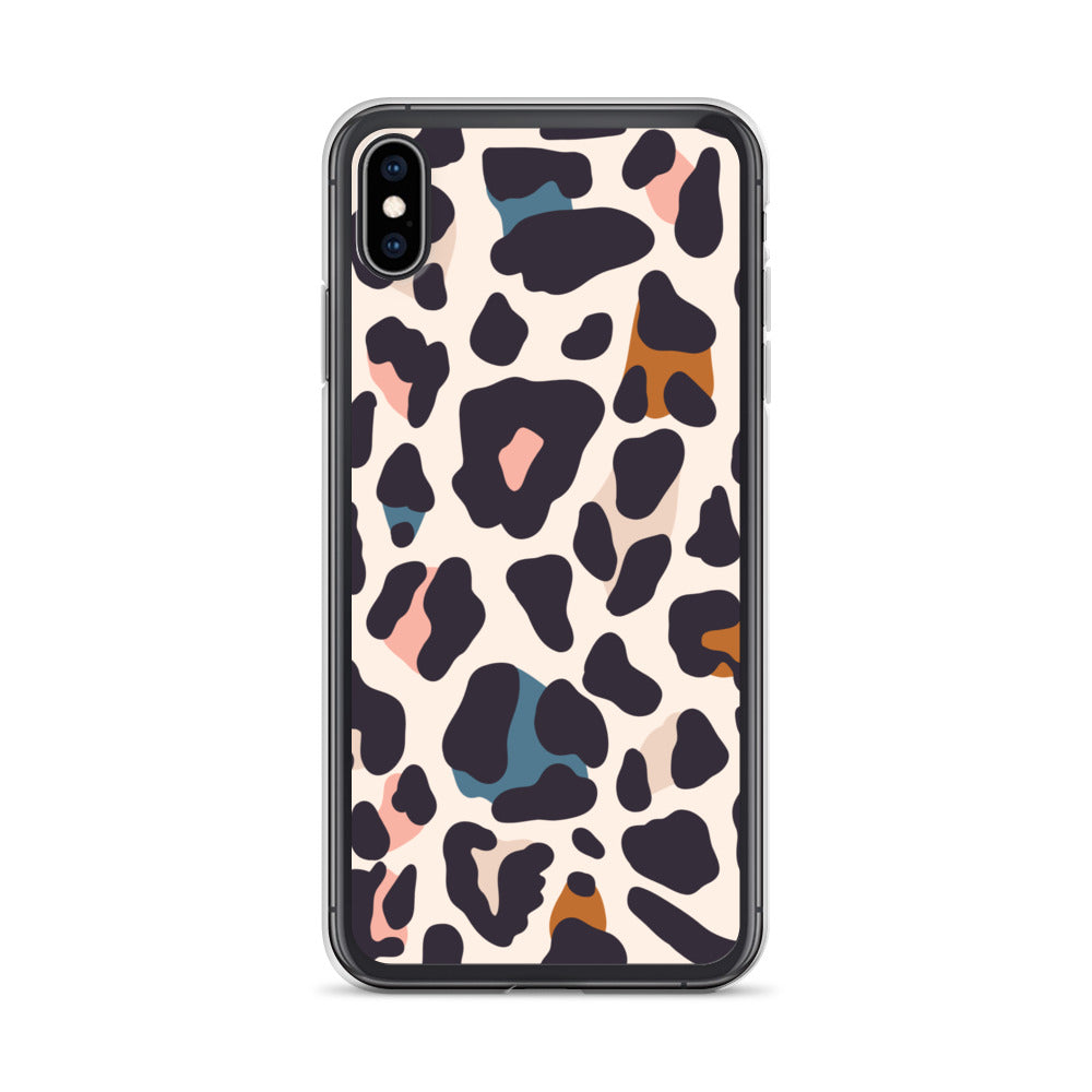 Abstract iPhone case leopard print design