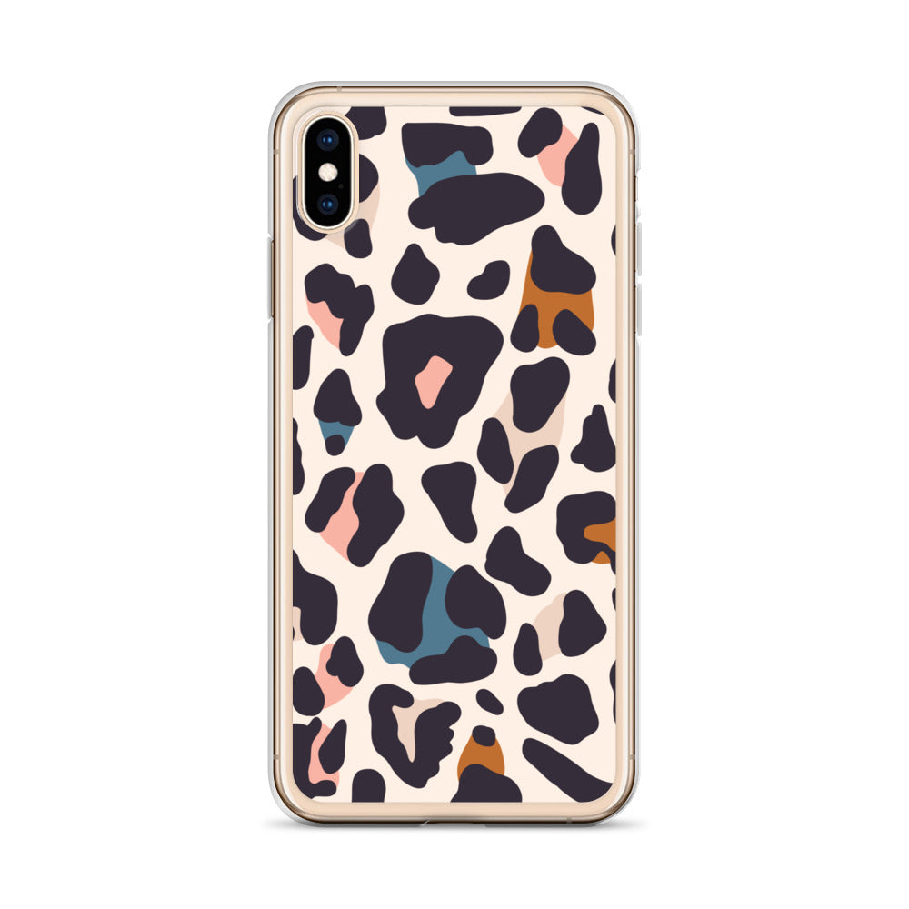 Abstract iPhone case leopard print design