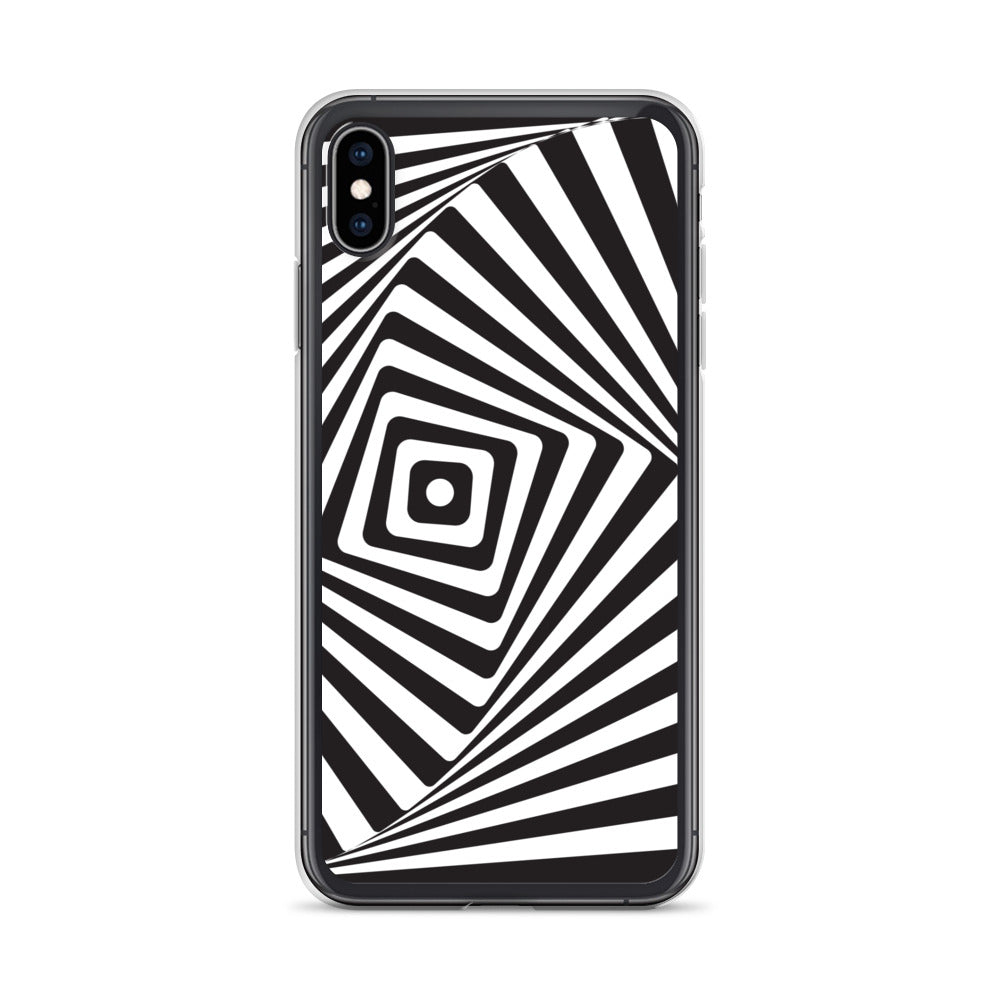 Abstract iPhone case black and white maze