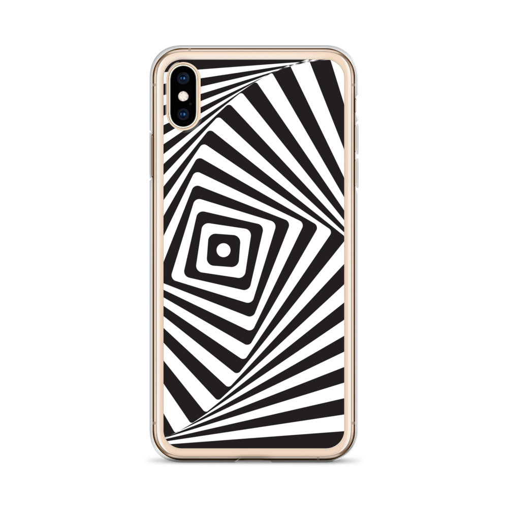 Abstract iPhone case black and white maze