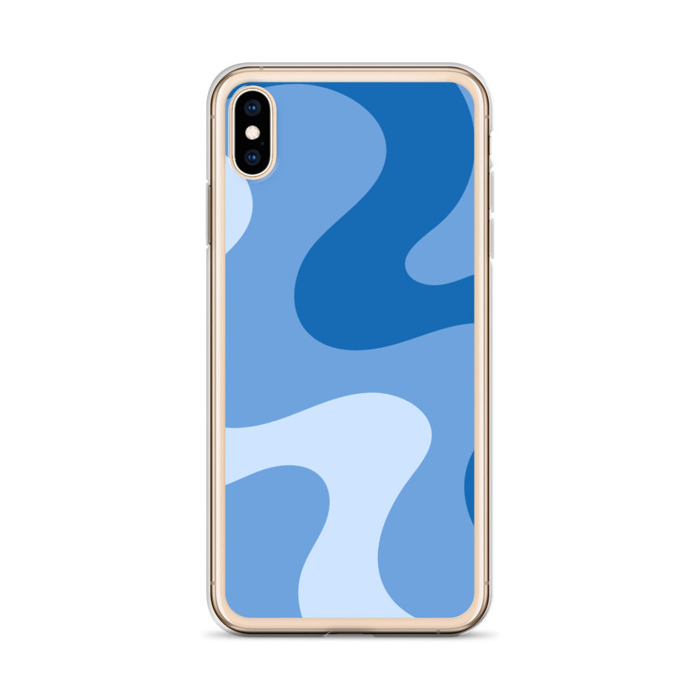 Abstract iPhone case blue swirl