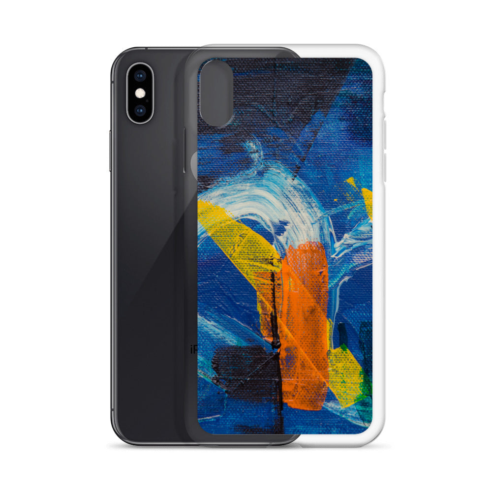 Abstract iPhone case muli-coloured solid accent