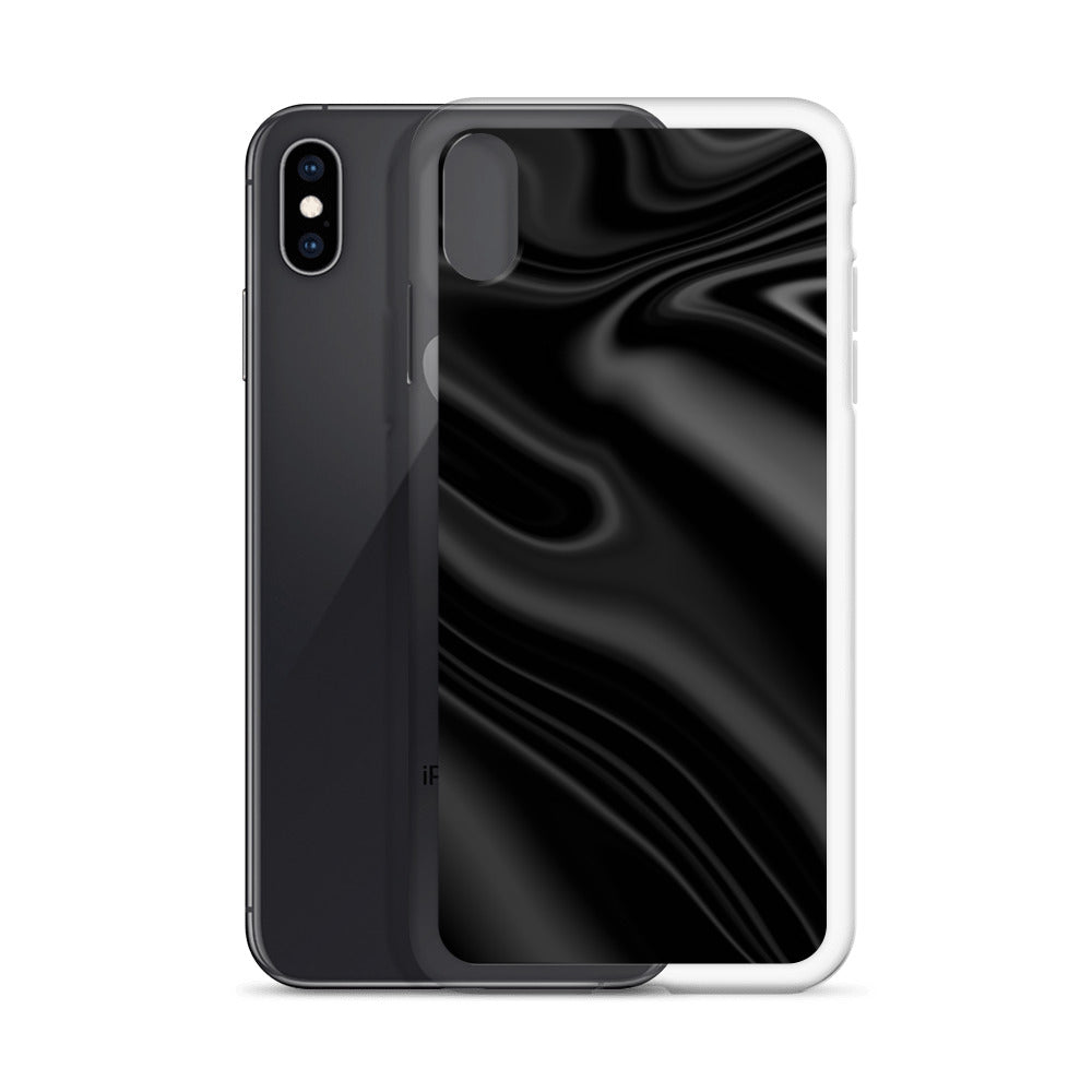 Abstract iPhone case black wave