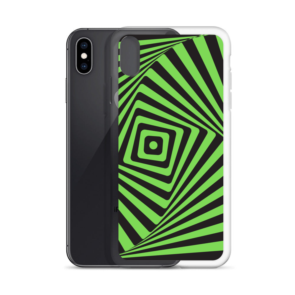 Abstract iPhone case green maze