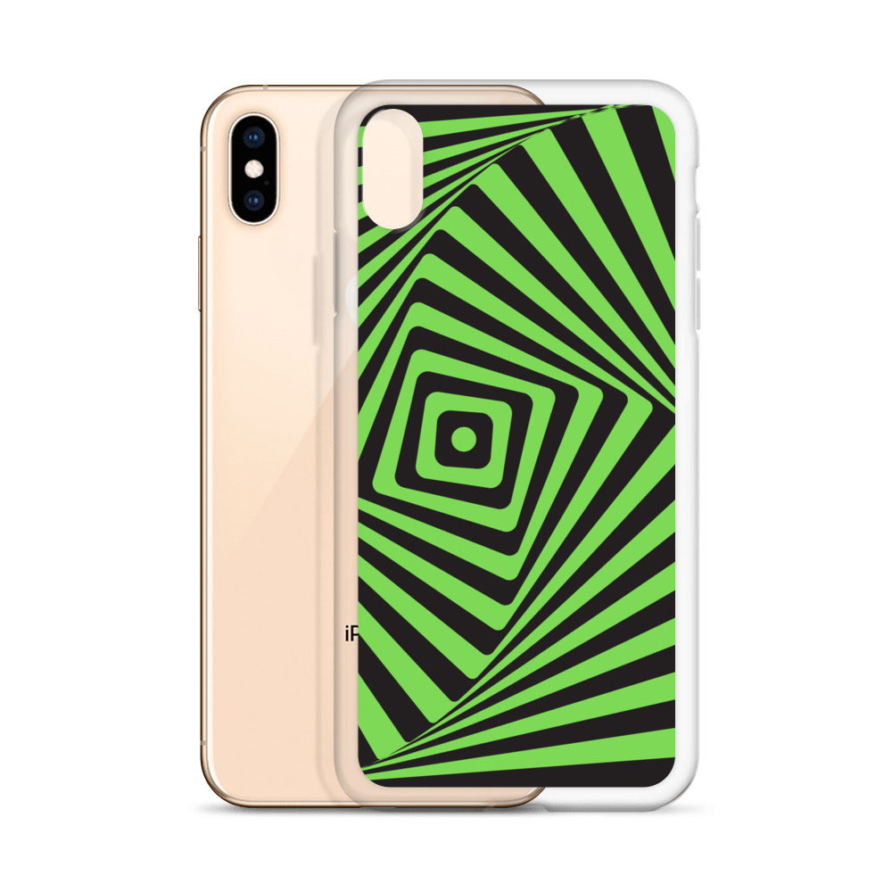 Abstract iPhone case green maze