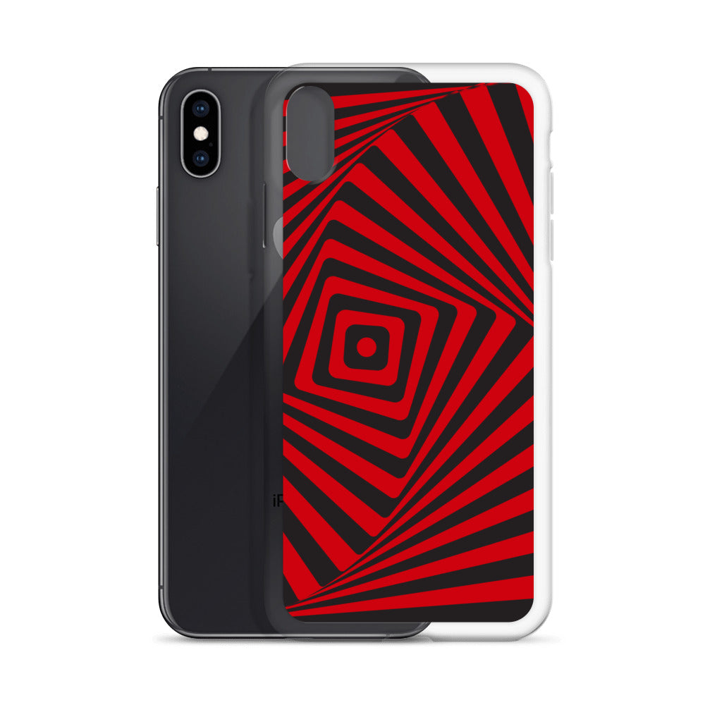 Abstract iPhone case, red maze