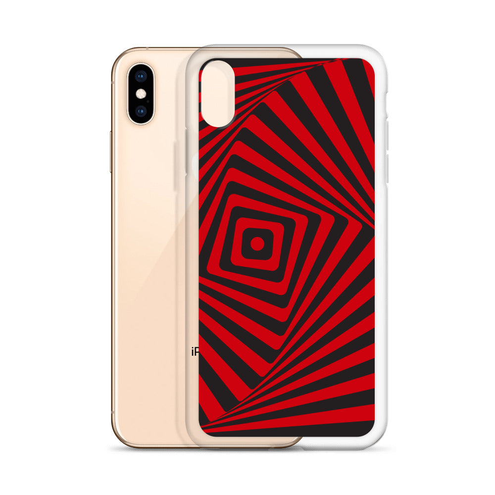 Abstract iPhone case, red maze