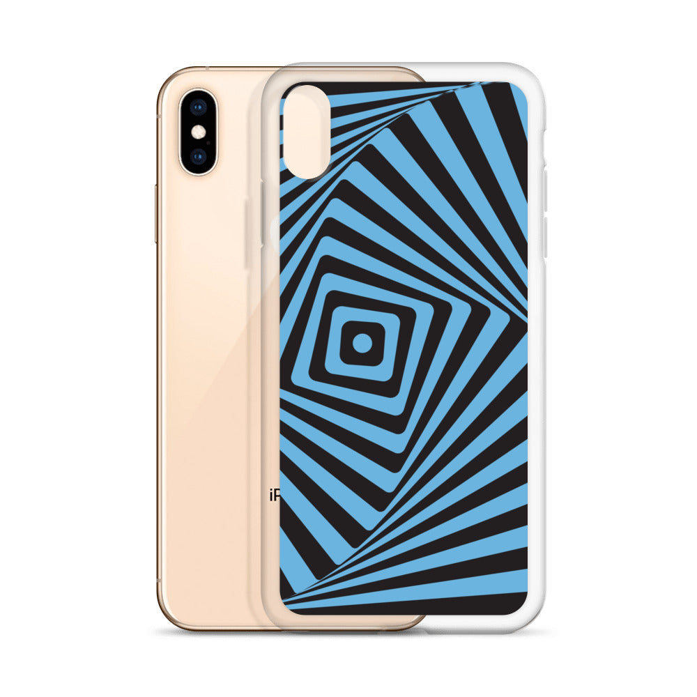 Abstract iPhone case, blue maze