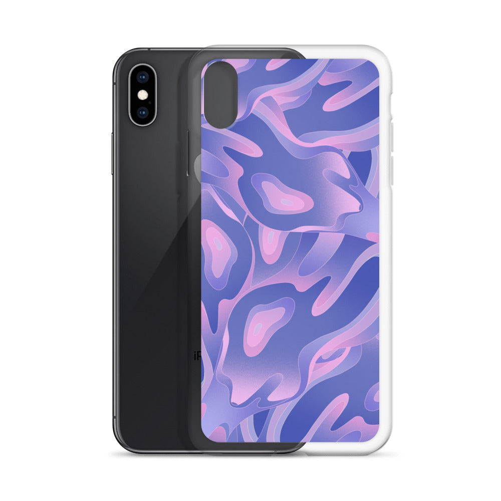 Abstract iPhone case purple/violet waves