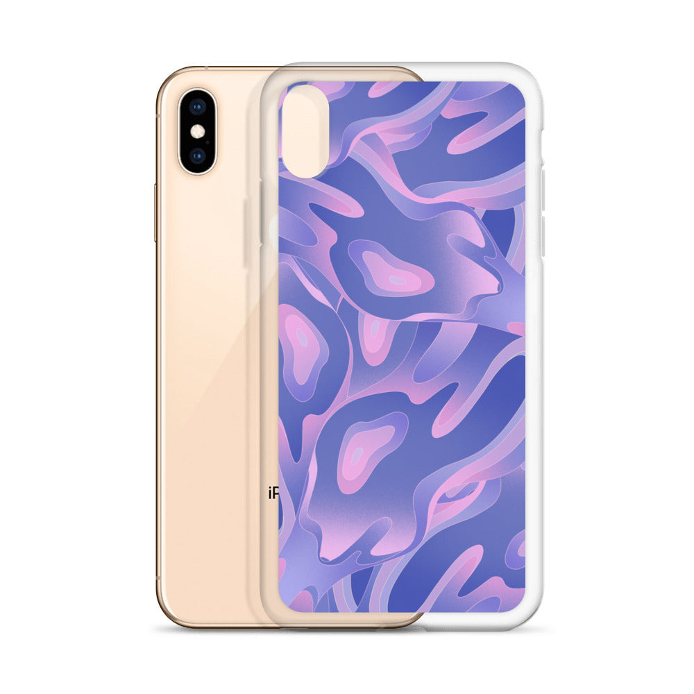 Abstract iPhone case purple/violet waves