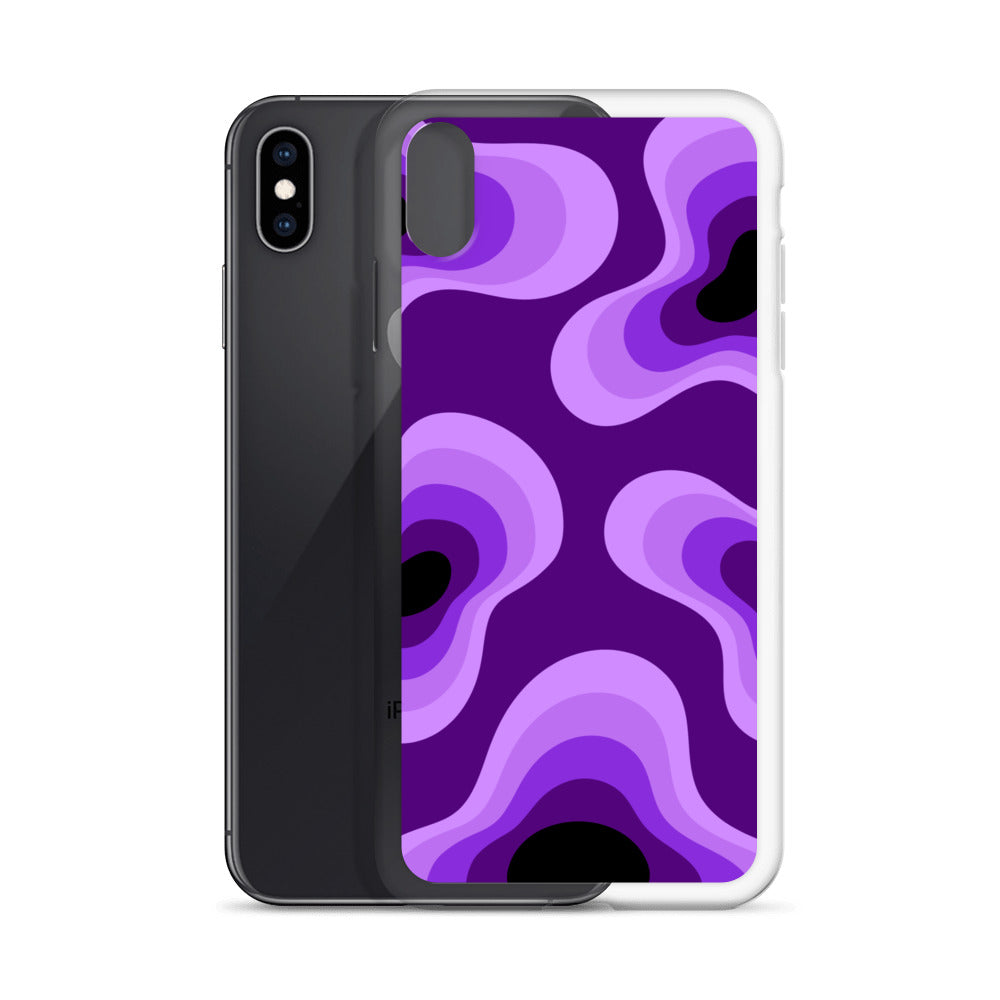 Abstract iPhone case purple lava bubbles