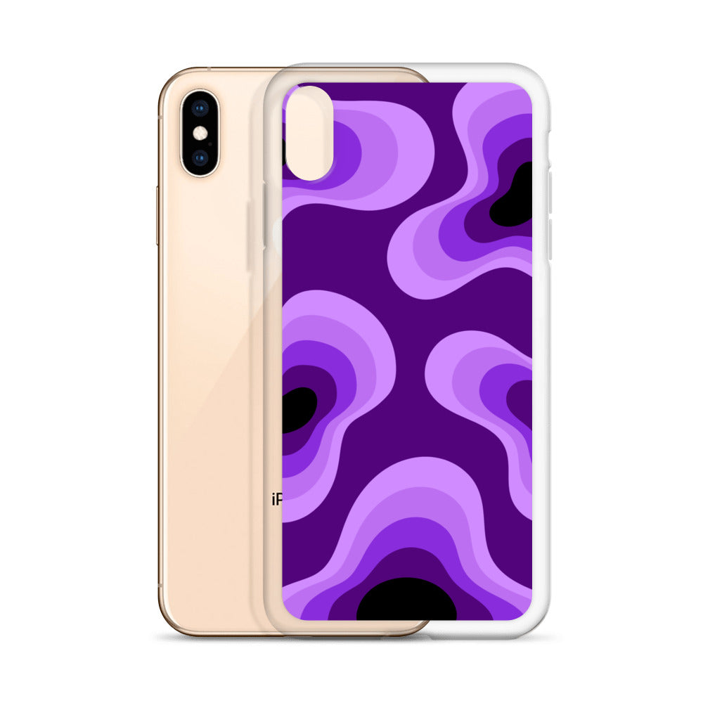 Abstract iPhone case purple lava bubbles