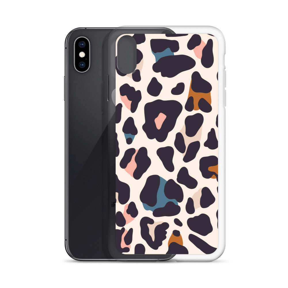 Abstract iPhone case leopard print design