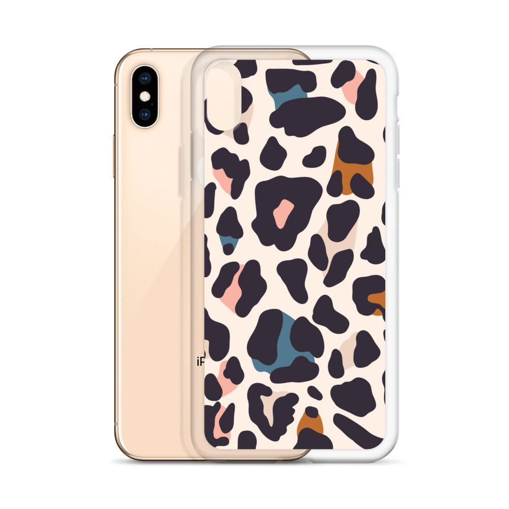 Abstract iPhone case leopard print design