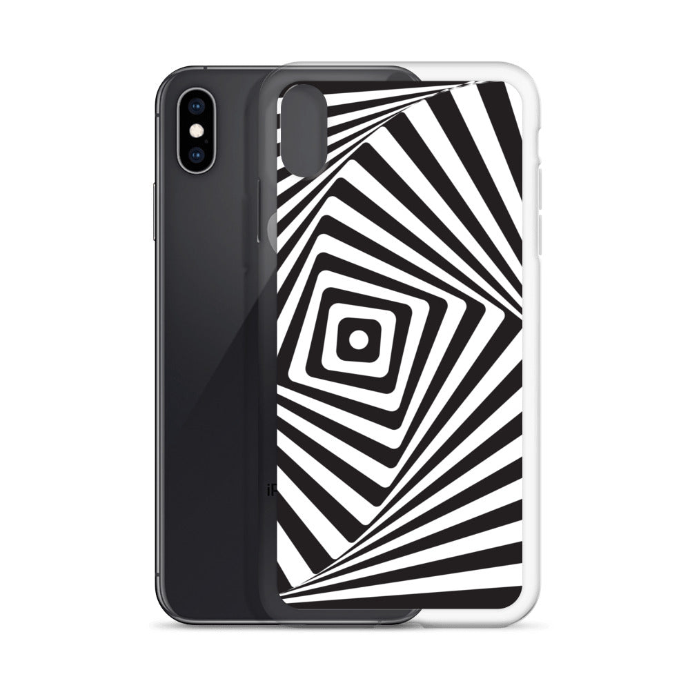 Abstract iPhone case black and white maze