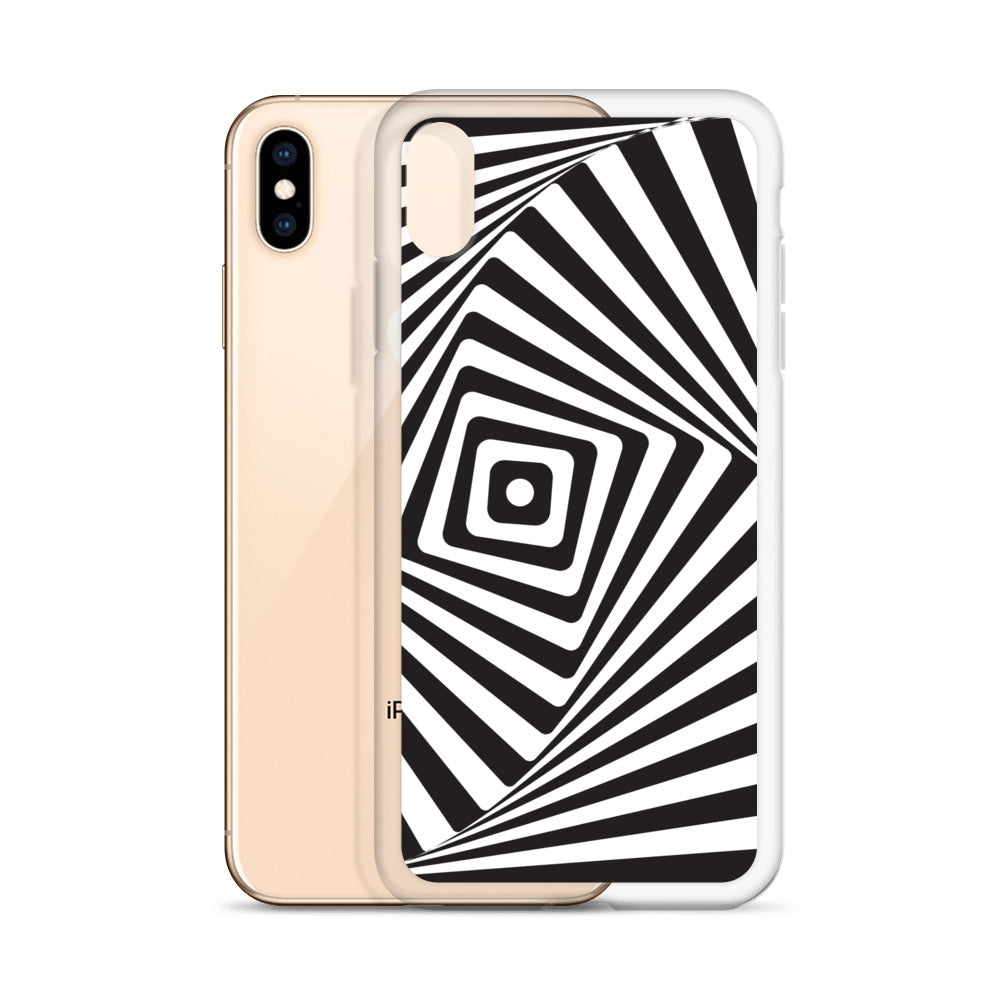 Abstract iPhone case black and white maze