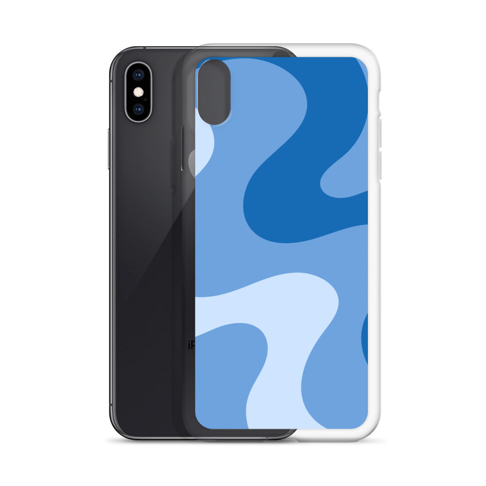 Abstract iPhone case blue swirl