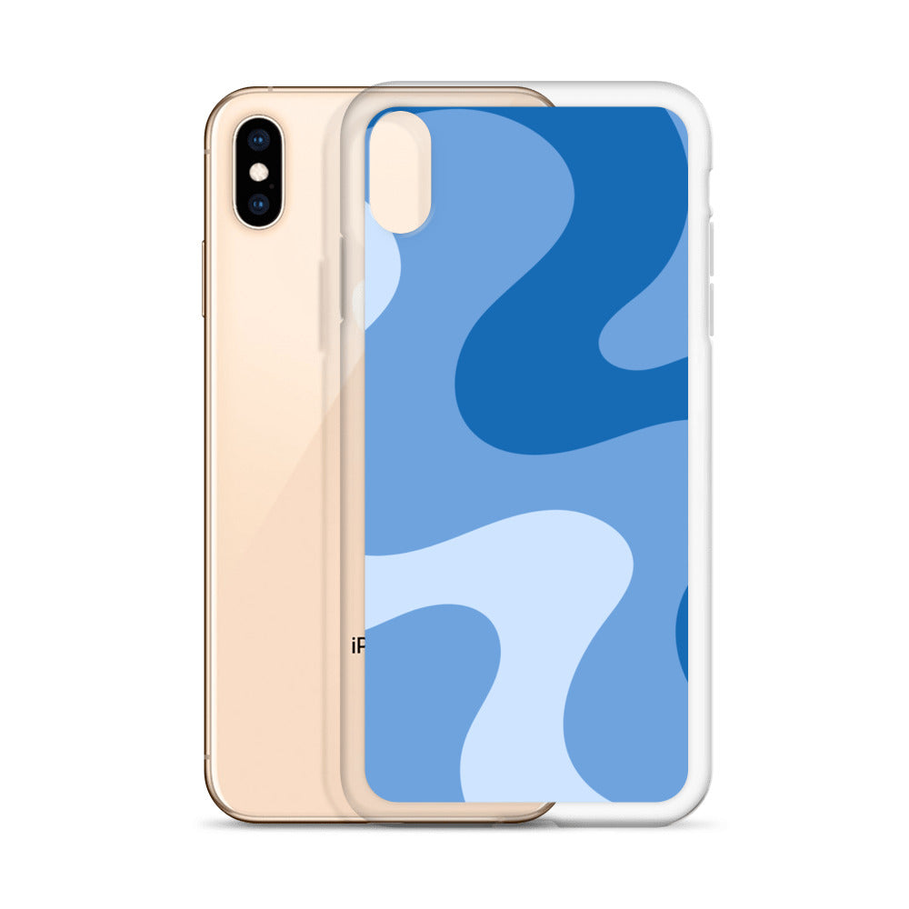 Abstract iPhone case blue swirl