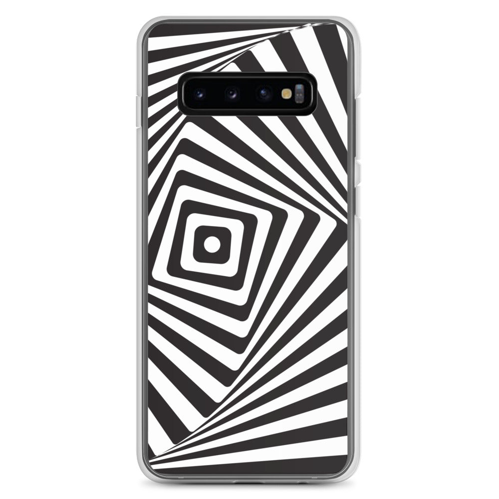 Abstract Samsung phone case black and white maze