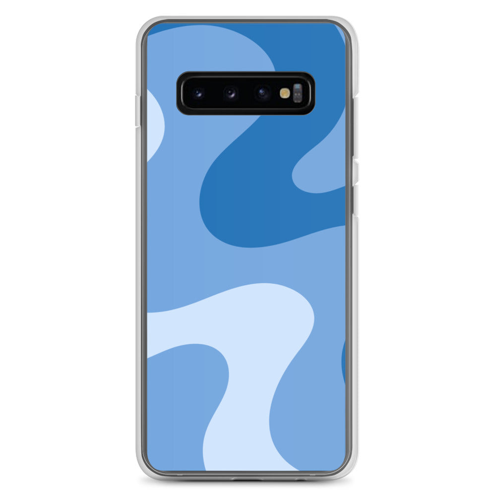 Abstract Samsung phone case blue swirl