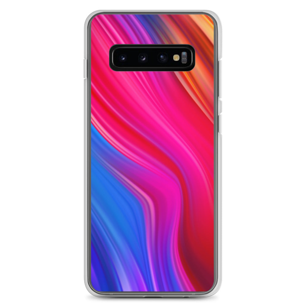 Abstract Samsung phone case multi-coloured wave