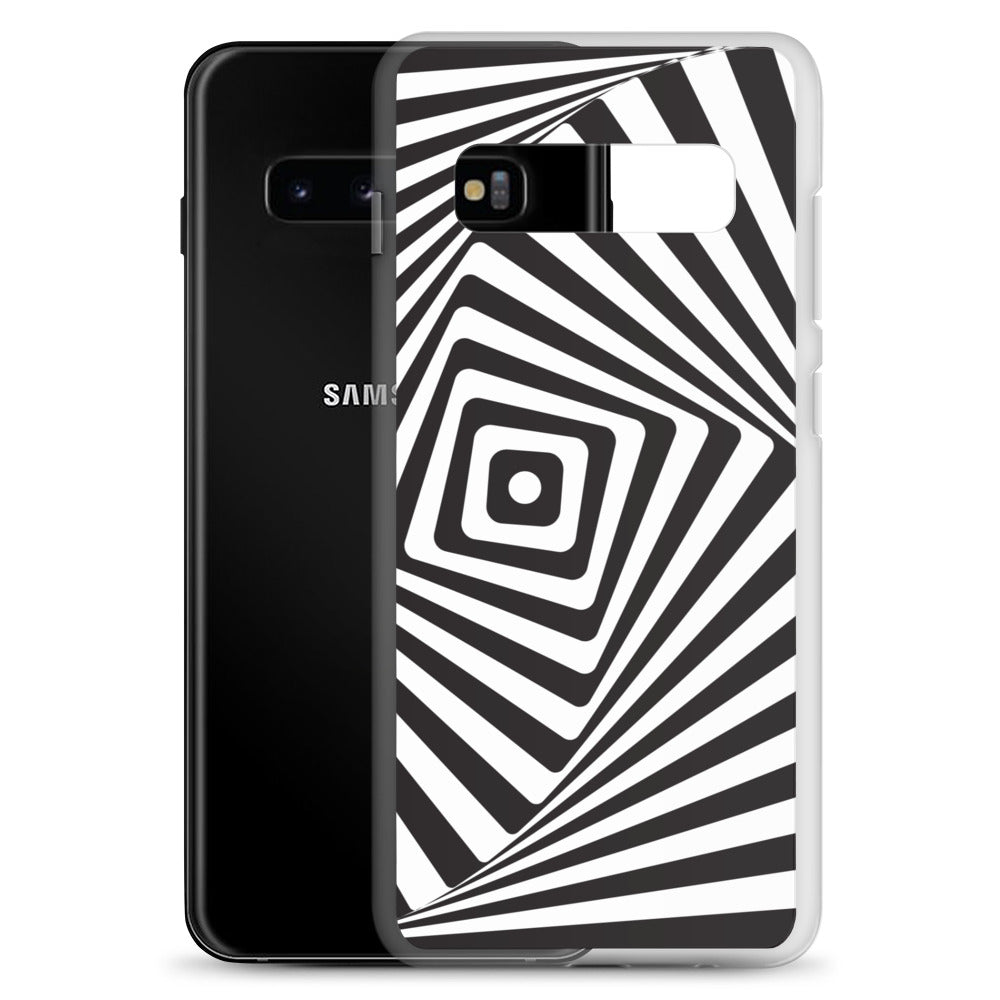 Abstract Samsung phone case black and white maze