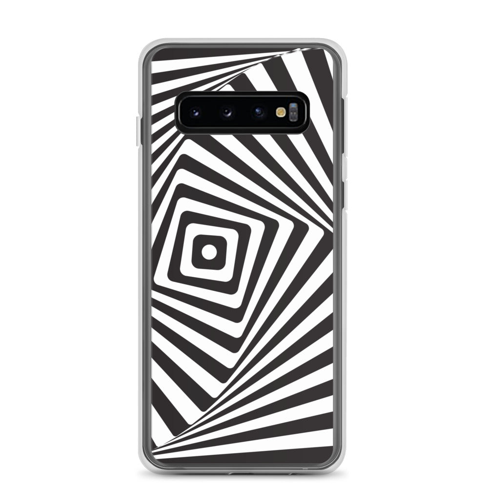 Abstract Samsung phone case black and white maze