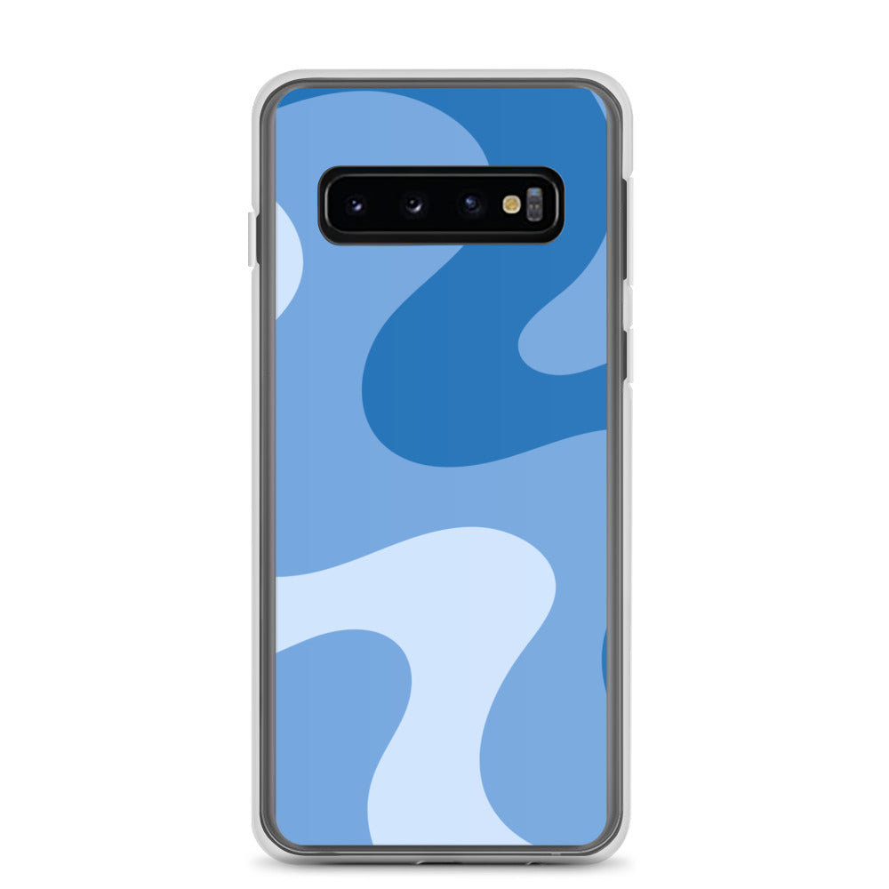 Abstract Samsung phone case blue swirl