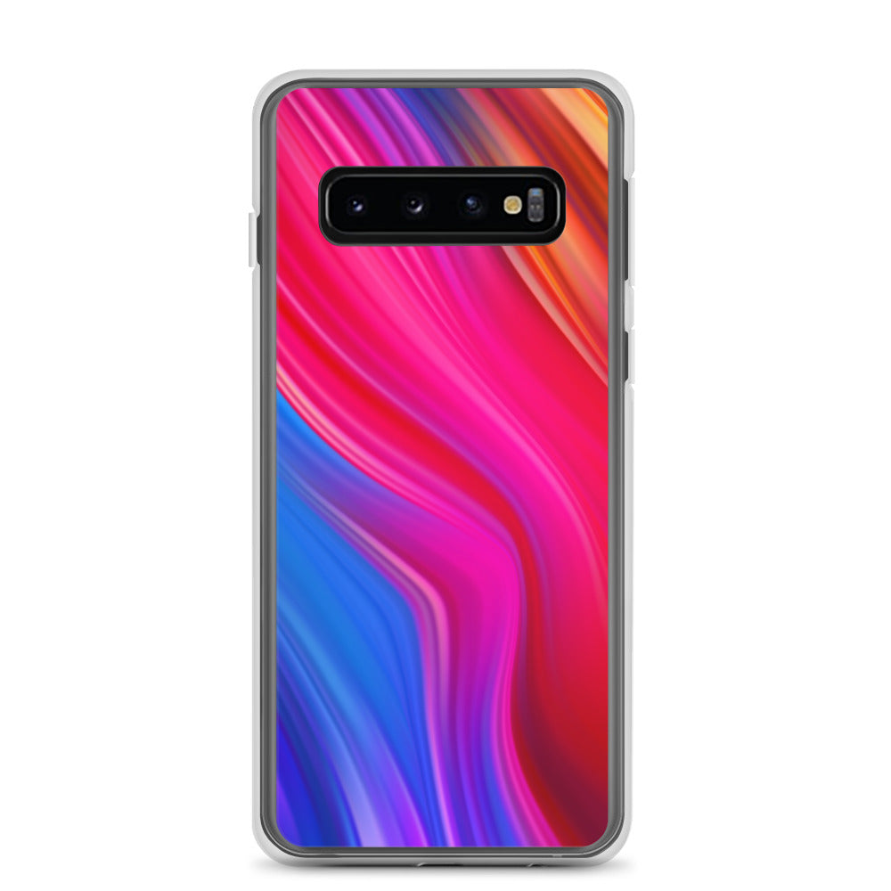 Abstract Samsung phone case multi-coloured wave